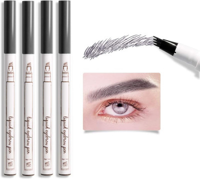 ADJD Combo Pencil Micro 4 Point Brow Pen Waterproof Gray Lift & Snatch Eyebrow(GREY)