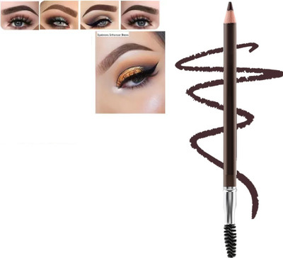 FELICECHIARA Ultra Smooth Dual-Ended Eyebrow Pencil With Spoolie, Long-Lasting & Easy Glide(Brown)