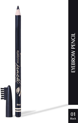 Glam21 Eyebrow Pencil Professional Stylist | Eyebrow Enhancer With Spoolie Brush(Black)
