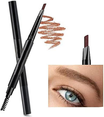AGLEY waterproof and long-lasting 2 in 1 eyebrow pencil pack of 1(BROWN)