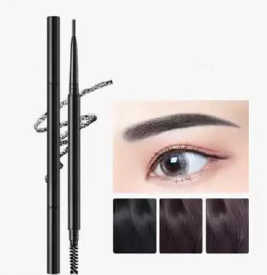SHENYCOLORS New 2 in 1 Eyebrow Pencil with eyebrow Brush(BLACK)