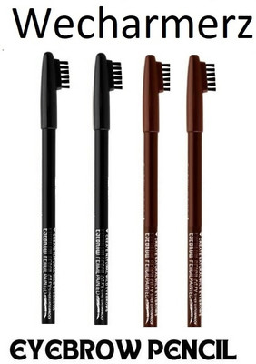 WECHARMERZ Smudge-proof eyebrow pencil for perfectly defined black and brown eyebrow pencil(Black,Dark Brown)