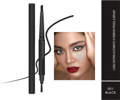 Herrlich Natural Color Dual Ended Eyebrow Pen with Spoolie(BLACK)