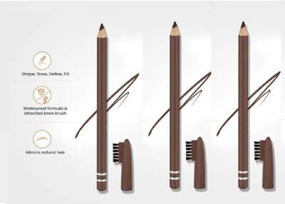 GFSU - GO FOR SOMETHING UNIQUE 3pc Brown Eyebrow Pencil Long Wear(brown)