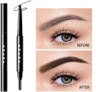 Sheny trending product Waterproof & Long lasting Black Eyebrow Pencil With Brush(black)