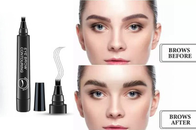 Sheny beauty full Eyebrow Pen Waterproof Smudge Proof Durable(BLACK)