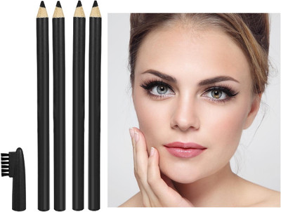 NADJA BEST SMUDGE PROOF EYE BROW PENCIL SET OF 4 PENCIL(BLACK)