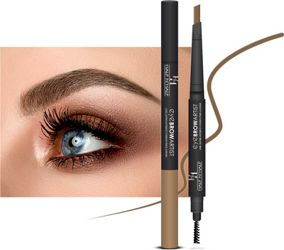 Half N Half Eye Brow Artist Long Lasting Automatic Eyebrow Pencil & Brush(Brown)
