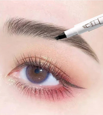 MYEONG Grey Color Long Lasting Fashion Eyebrow Pen(Grey)