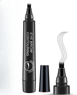 Kwaanie Eyebrow Pen with a 4 Micro-Fork Tip Creates Flawless Natural Looking Brows(black)