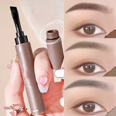 GULGLOW99 Eyebrow Cream Brown Natural Longlasting Quick Drying Eyebrow Pen Waterproof(LIGHT BROWN)