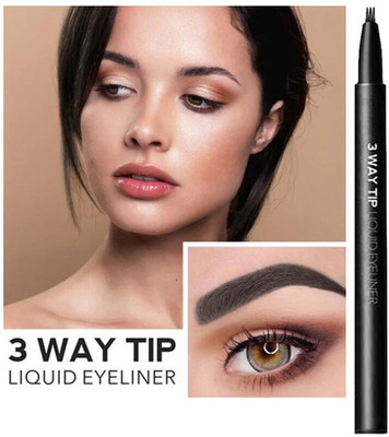 MYEONG 3 Way Tip Multi Use Balck Shade Eyebrow Pen(Balck)