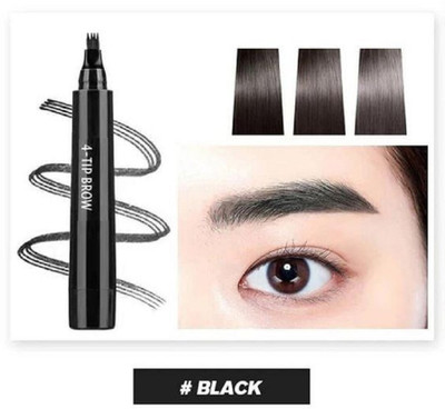 ADJD Eyebrow Pencil - 3D Waterproof, Sweatproof & Long-Lasting All Day 4-Tip(Natural Black)