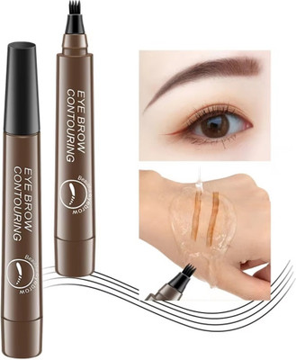 GULGLOW99 Eyebrow Pencil 4 Point Microblading Liquid Eyebrow Pen(BROWN)