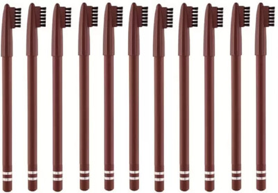 JANOST WATERPROOF EYEBROW PENCIL WITH EYEBROW BRUSH 11PC(BROWN)