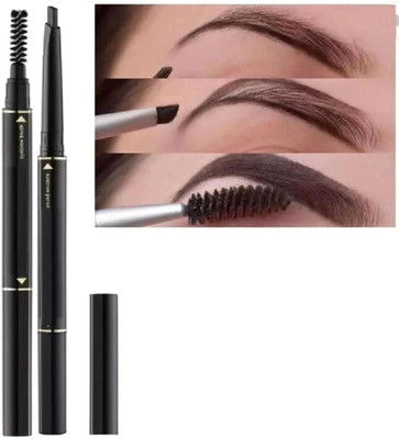 DARYUE Eyebrow Pencil 2 in 1 Dual Function Eye Brow Filling Pencil(BLACK)