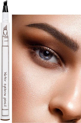 MYEONG Eye Brown Makeup, Eyebrow Pencil with a Micro-Fork Tip Applicator Pen 1 g(Brown)