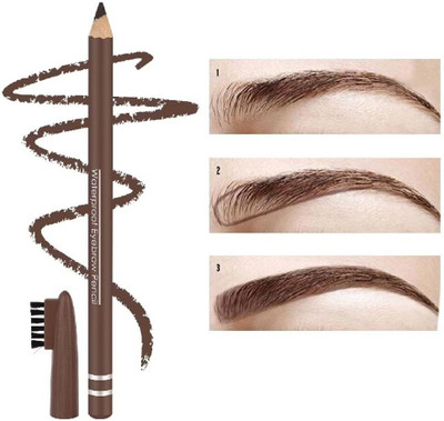 BLUEMERMAID Best Eye Brow Shaper Water Proof Brown Eyebrow Pencil with Brush Applicator(BROWN)