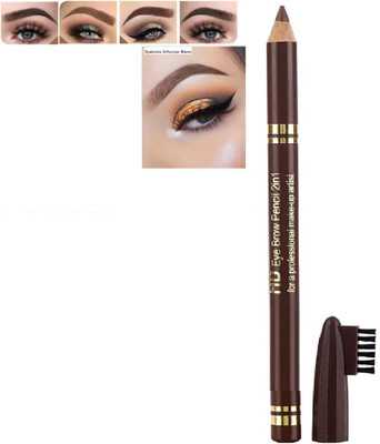 Aylily Matte Finish Best Eyebrow Pencil Dark Brown And Brush(Brown)