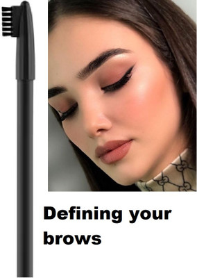 Emijun Eyebrow Pencil 2 in 1 Dual Function Eye Brow Filling Pencil with Brush(Black)