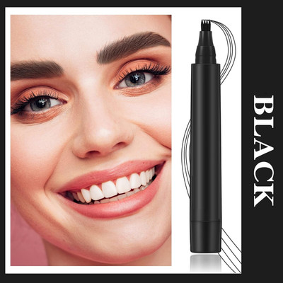 THTC Eyebrow Tattoo Pen with a Micro-Fork Tip - Natural Looking Eyebrows(black)