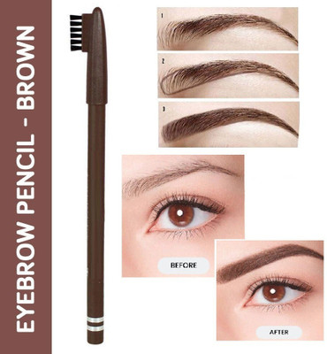 Amaryllis Eye Brow Shaper Water Proof Brown Eyebrow Pencil with Brush(BROWN)