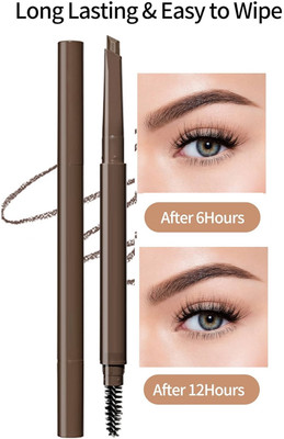 Vyomiris vegan free best dual ended eyebrow pencil brown shade(BROWN)