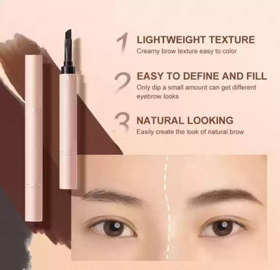 GABBU best eyebrow cream brush pen combo(brown)