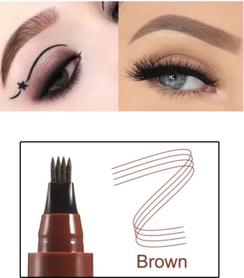 Sheny Eyebrow Tattoo Pencil Pen Fine Sketch Liquid Smudge Proof Microblad Waterproof(brown)