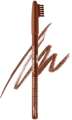 OCEAN BEAUTY Professional Easy Super Waterproof Long Wear Eyebrow Pencil With Spoolie Brush(Brown)