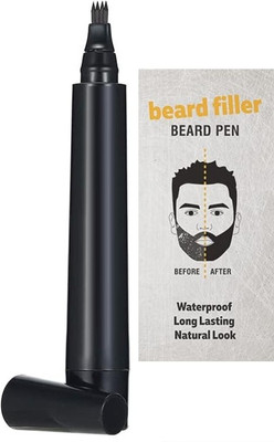 tanvi27 Waterproof Beard Filling Pen(Natural Black)