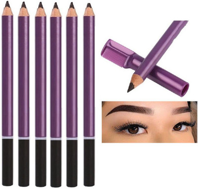 Yuency Water proof & long stay 2 in 1 black kajal & eye brow pencil(black)