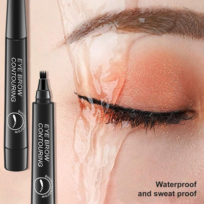 luzimaisa 4 Tip Brow Pen | Brow Pencil | Eyebrow Pencil Waterproof & Lasts Upto 18hrs 2.5 g(BLACK)