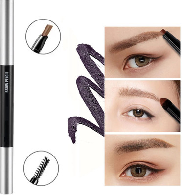 KAIASHA 2 in 1 Dual Function Eyebrow Pencil with Spoolie Brush - ( Brown,) PACK OF - 1(BROWN)