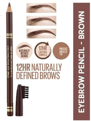 Aylily Ultra Smooth 2in1 HD New Brow eye care pencil with brush(Brown)