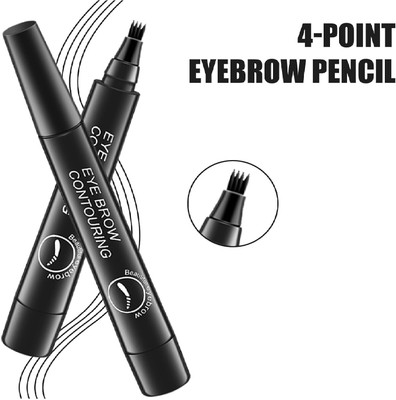 WOONGMI Long Lasting & Full Coverage Natural Finish Eyebrow Pencil For All(Black)