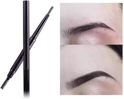 Sheny Long Lasting And Waterprof Jet Black Perfect Eyebrow Pencil With Brush (Black)(black)