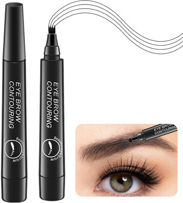 YAWI Eyebrow Pencil Beard Pen 4 tips of black(black)