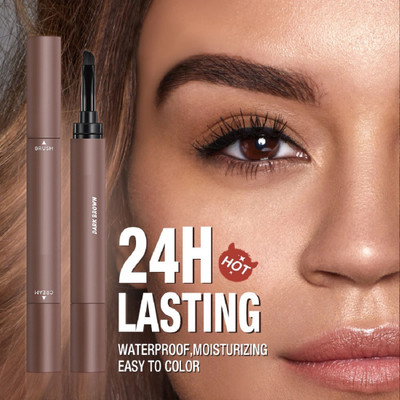 GFSU - GO FOR SOMETHING UNIQUE Professional Brown Eyebrow Cream Pen with Brush Lasting Not Smudge(Brown)