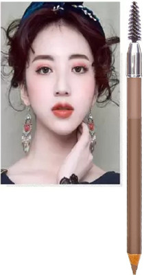 Neycare Perfect 2 in 1 Dual Function Eyebrow Pencil with Spoolie Brush(DAARK BROWN)