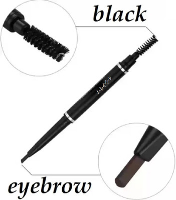 Sheny Waterproof Eyebrow Pencil with Brush Smudge proof Eyebrow (BLACK)(black)