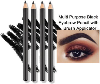 tanvi27 New Perfect Waterproof and Long-lasting Jet Black Eyebrow Pencil(BLACK)