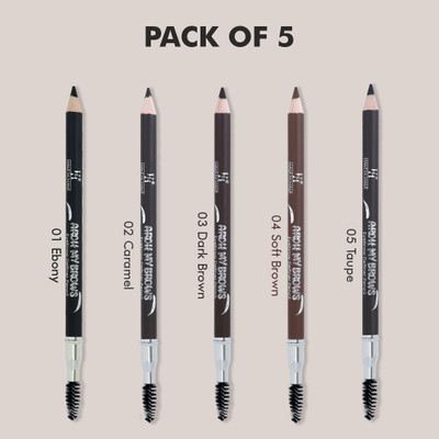 Half N Half Arch My Brow Artist Long Lasting Automatic Eyebrow Pencil & Brush(Multicolor)