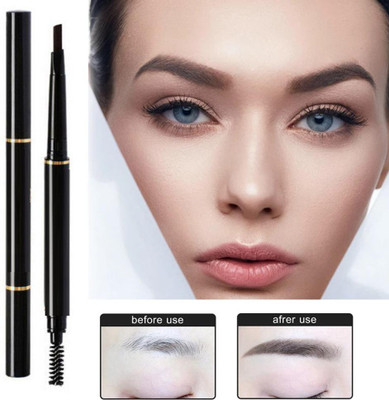 KAIASHA 2 in 1 Dual Function Eyebrow Pencil with Spolie Brush(BROWN)