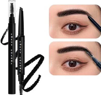 SHENYCOLORS smoothing 2 IN 1 EYEBROW PENCIL PACK OF 1 (black)(BLACK)