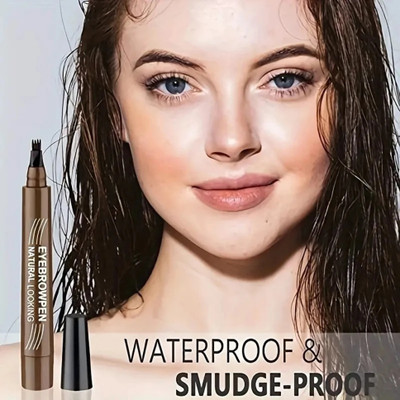 manasona Best Magic Eyebrow Pencil, Waterproof Microblading Eyebrow Pencil Contouring Pen(BROWN)