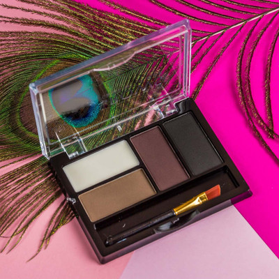 ADJD 4 In 1 Eyebrow Powder Palette and Eye shadow With Brush(MULTICOLOUR)