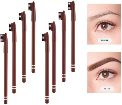 GFSU - GO FOR SOMETHING UNIQUE Waterproof Eye Brow Pencil Brown Eyebrow Pack Of 8(BROWN)