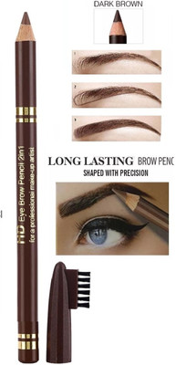 FELICECHIARA Matte Finish 2in1 HD eyebrow Pencil With Brush Brown|(Brown)