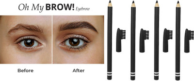 BLUEMERMAID MATTE BLACK EYEBROW PENCIL LIKE REAL EYEBROWS(BLACK)